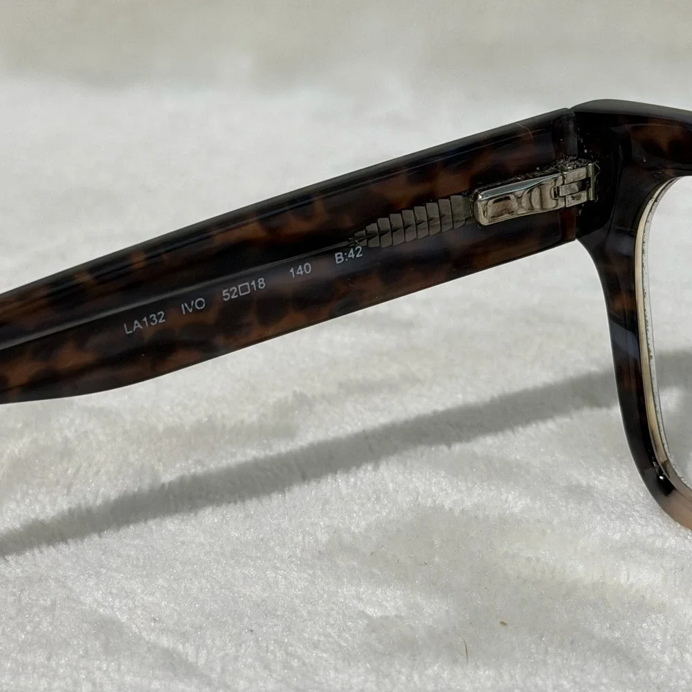L.A.M.B. Eyeglasses Frames Ivory Tortoise As Is‎ Glasses Prescription Left In